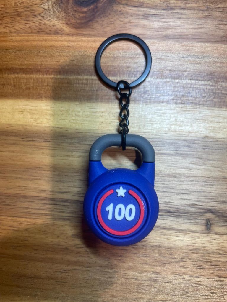 Porte-clés Kettlebell Bleu